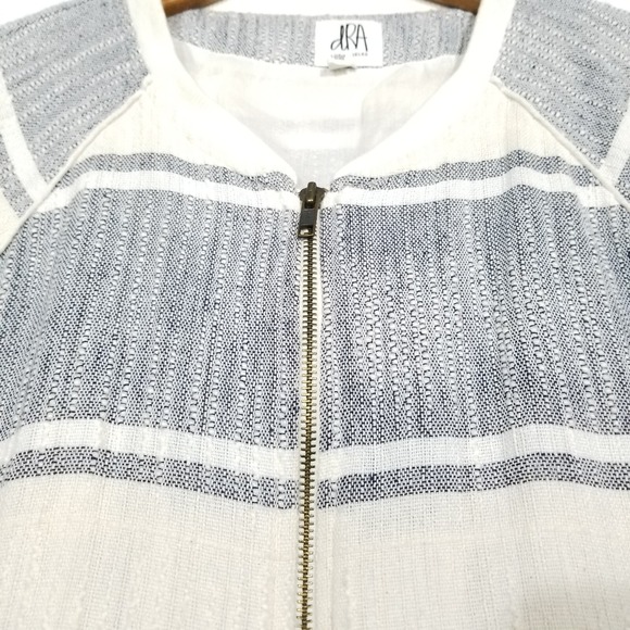 dRA‎ Los Angeles Jacket Women M White Cotton Lightweight Full Zip Pockets Bomber - Picture 6 of 11